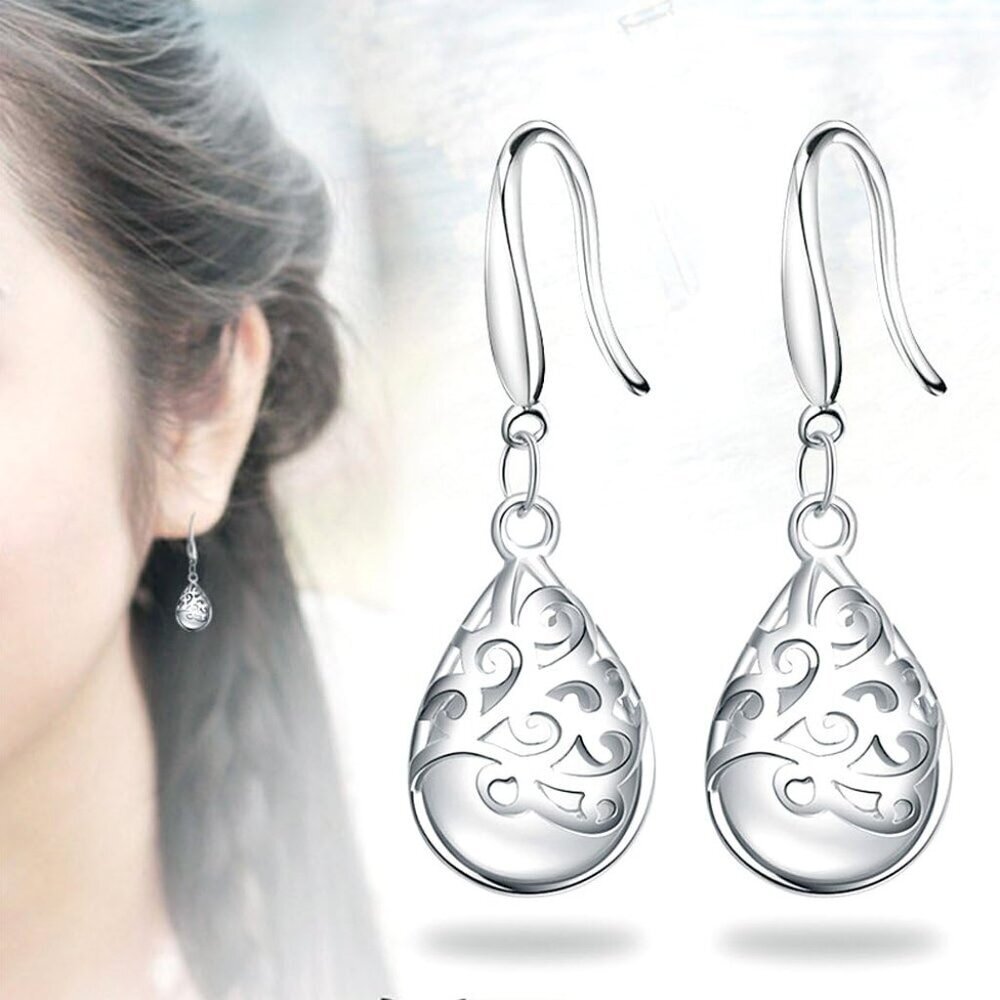 Wishing Tree 925 Silver Dangle Earrings With Created Zircon For Every Occasion View 2